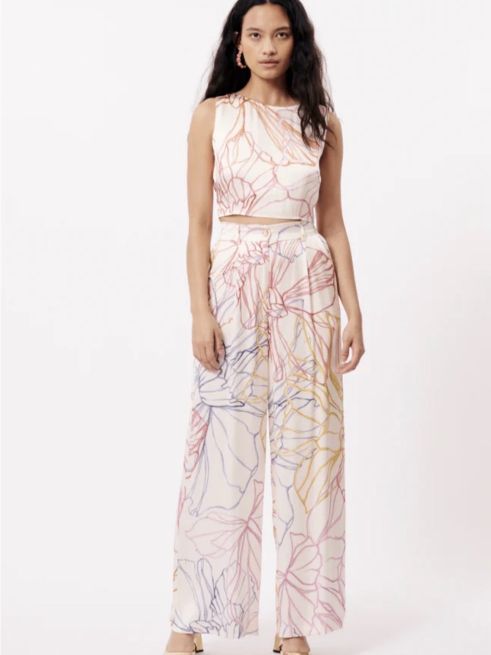 Frnch Lola Womens Woven Top and pants set S